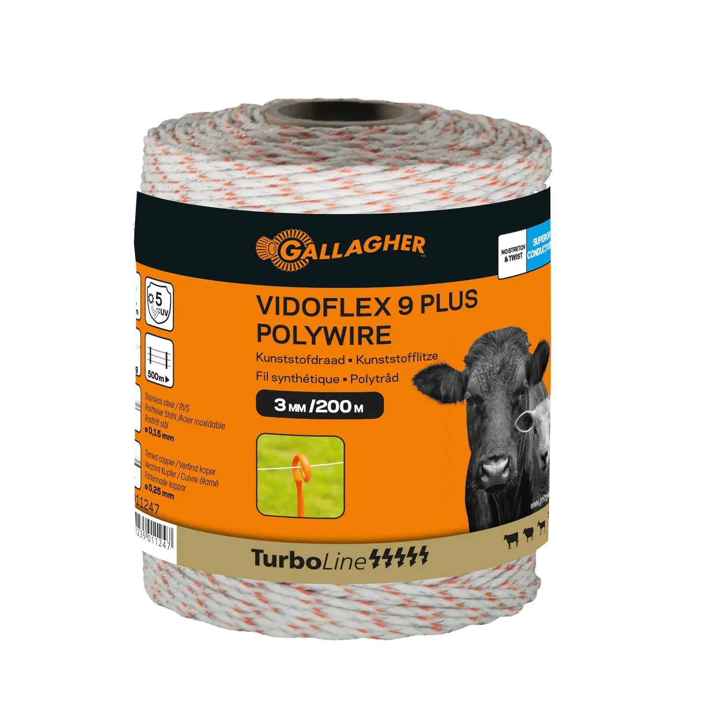 Litze Vidoflex 9 TurboLine Plus (weiß, 200 m)