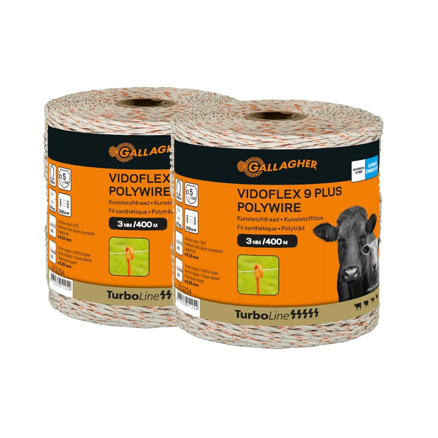 Litze Duopack Vidoflex 9 TurboLine Plus (weiß, 2 x 400 m)