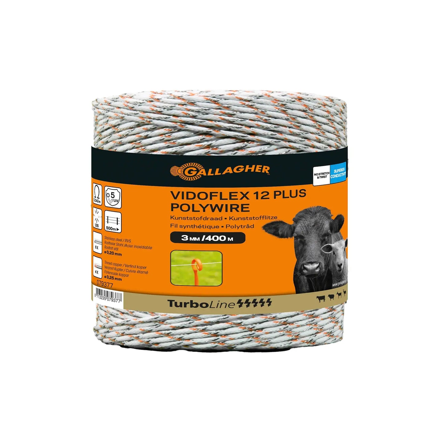 Litze Vidoflex 12 TurboLine Plus (weiß, 400 m)