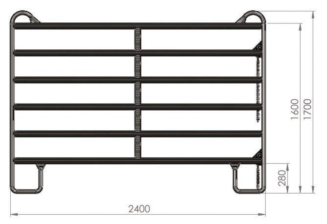 Weidepanel 2,40 m ohne Tor