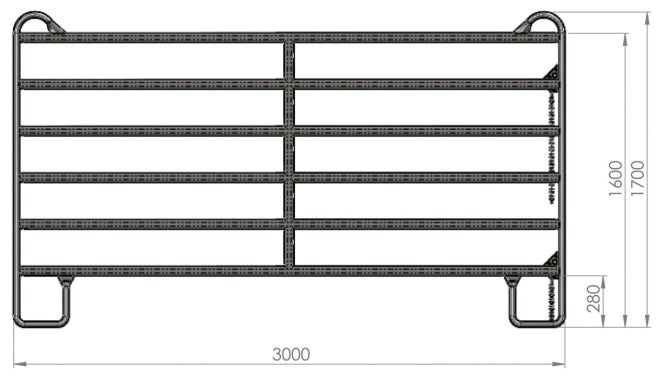 Weidepanel 3,00 m ohne Tor