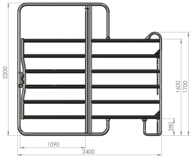 Weidepanel 2,40 m mit Tor