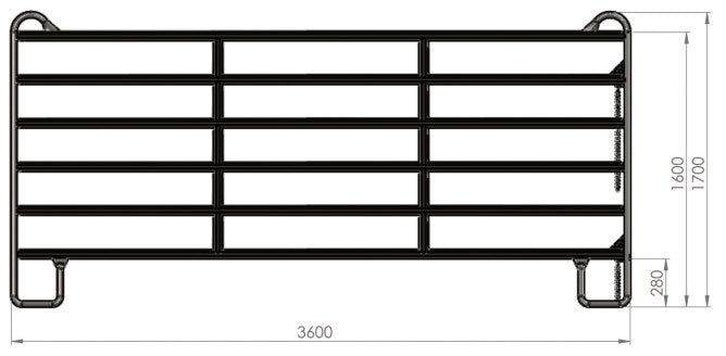 Weidepanel 3,60 m ohne Tor