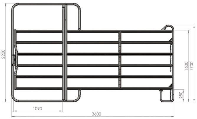 Weidepanel 3,60 m mit Tor