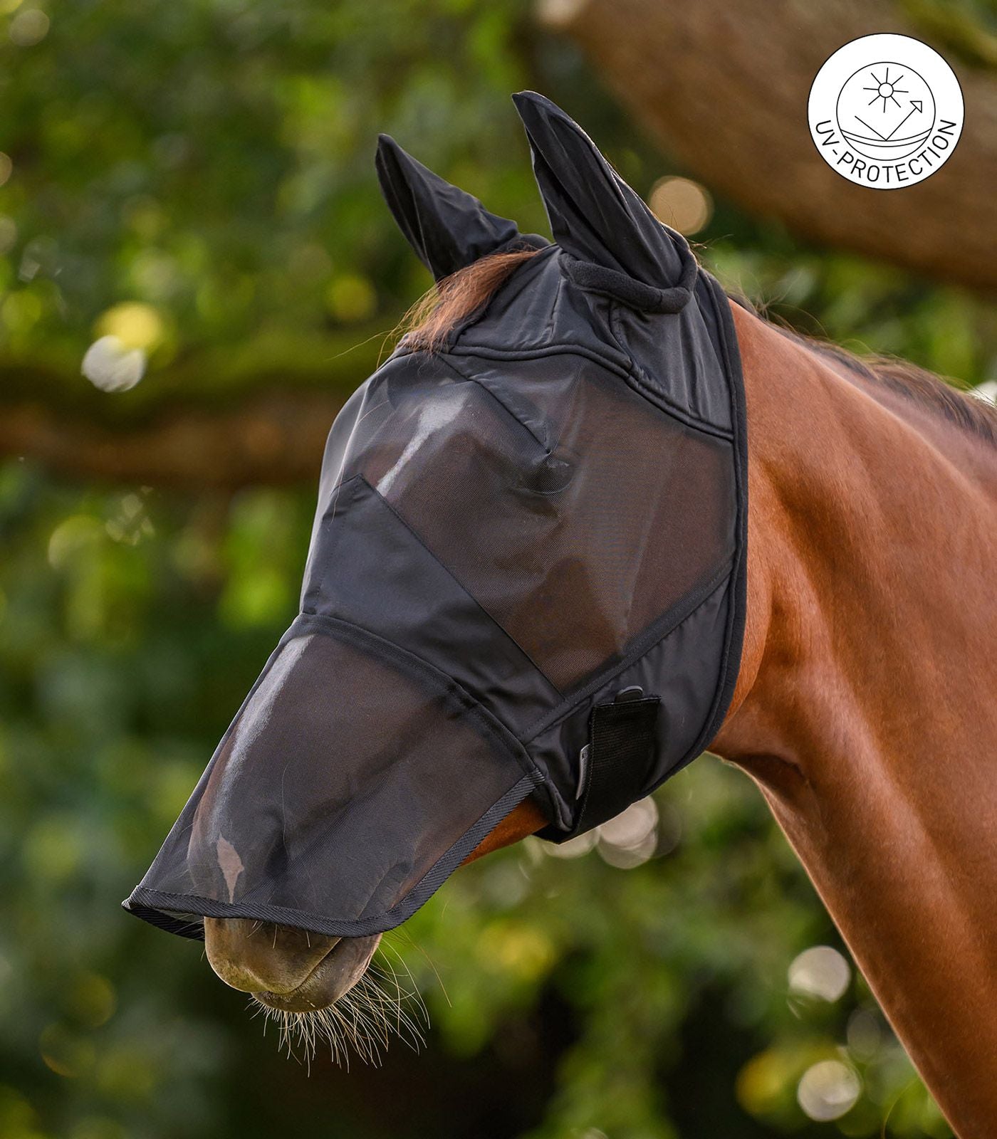 PREMIUM Fliegenmaske mit Ohren- und Nasenschutz