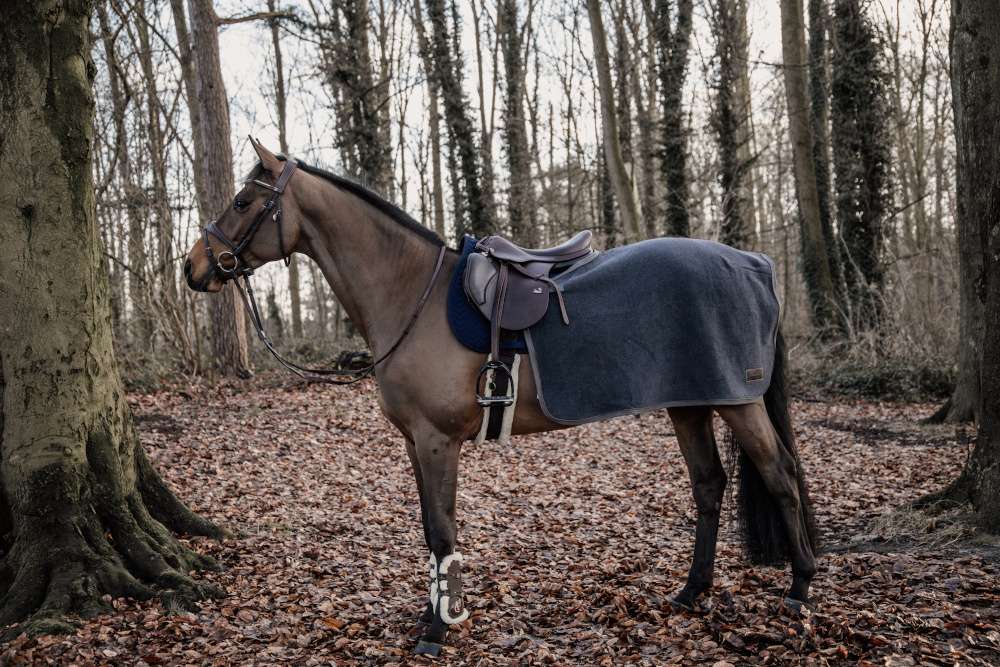 Nierendecke/ Quarter Rug heavy Fleece dark grey