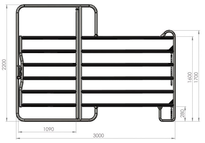 (157.70€/1m) Patura Weidepanel 3,05m sold - Panel mit Rahmen - zzgl. F