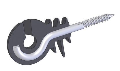 Ringisolator mit durchgehender Stütze inkl. Einschrauber im robusten Stall-/Baueimer
