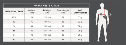 Airbag-Weste P25 AIR