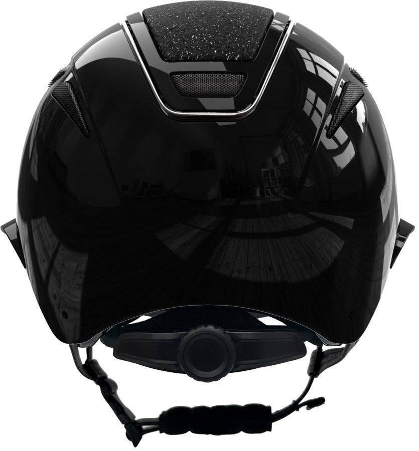 Reithelm Elite Polo Lackschwarz/Glitzer