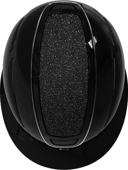 Reithelm Elite Polo Lackschwarz/Glitzer
