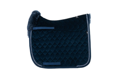 Schabracke HW26 Crystal Samt Evening Blue/Blue  mit Lammfell DR Gr.L